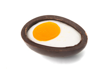 chocolate eggs isolated