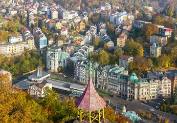 Panorama of Karlovy Vary,Czech republic