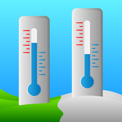 termometry temperatura dodatnia i ujemna © nestonik