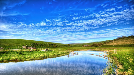 Obraz premium Cloudy day at seven sisters national park.