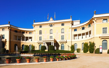 Fototapeta premium Palau Reial de Pedralbes in summer day. Barcelona
