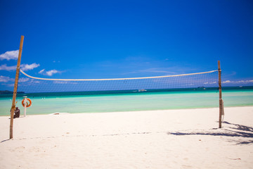 Basketball net on the tropical beach