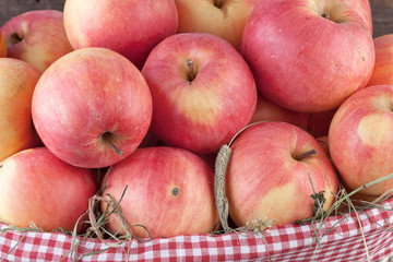 Organic Apples in close up