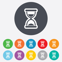 Hourglass sign icon. Sand timer symbol.