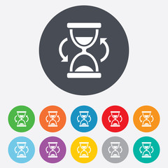 Hourglass sign icon. Sand timer symbol.