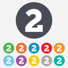 Second place award sign. Winner symbol.