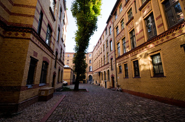 Fototapeta premium Nice backyard in Berlin, Germany