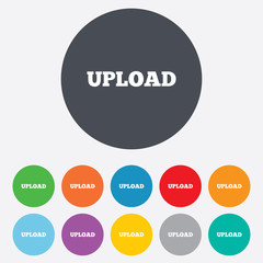 Upload sign icon. Load symbol.