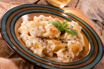 Italian gnocchi in plate