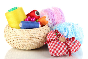 Handicraft supplies isolated on white