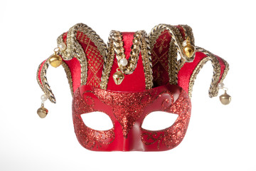 Isolated venetian carnival mask