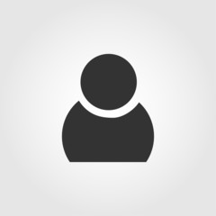 User man icon, flat design