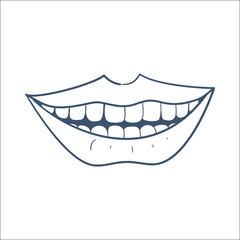 Obraz premium Smiling mouth.