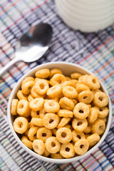 Bowl of honey corn rings
