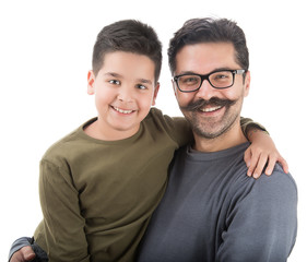 Obraz premium Child Hugs Daddy