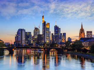 Fototapeta na wymiar Frankfurt city skyline, Germany