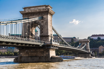 The Szechenyi Chain Bridge is a beautiful, decorative suspension