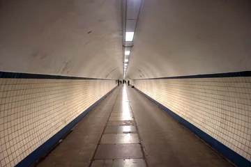 Papier Peint photo Tunnel Tunnel piétonnier à Anvers, Belgique