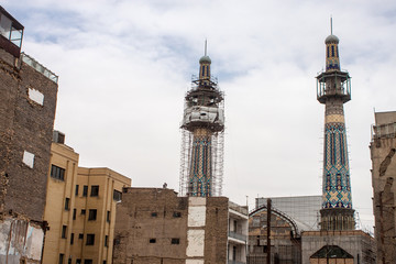 Obraz premium Minarets of Holy Shrine of Imam Reza, Mashhad, Iran