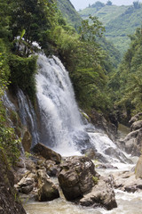 Fototapeta premium Cat Cat waterfall in Sapa, Vietnam