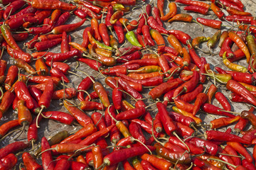 Background of chilli peppers