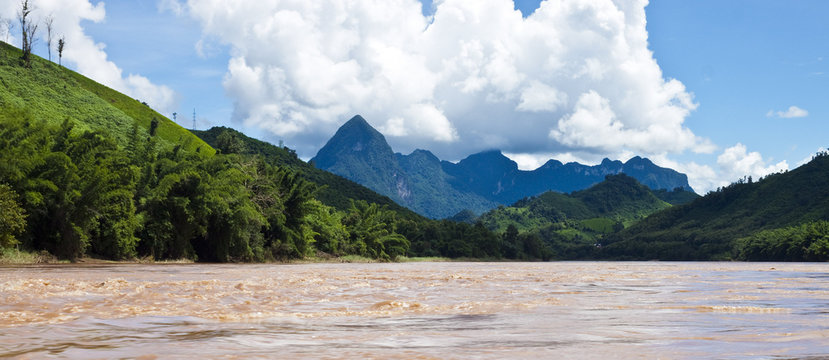 Countryside Around Nam Ou River In Laos