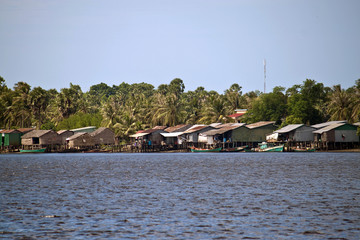 Stilt houses in Kampot, Cambodia