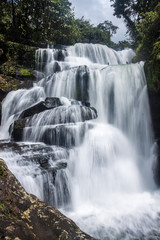 Fototapeta premium Tat Tha Jet waterfall on Bolaven plateau in Laos