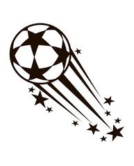 Fototapeta premium Speeding ball decorated with stars