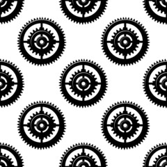 Gears and pinions seamless pattern