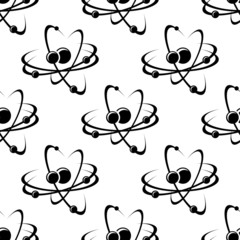 Seamless pattern with atoms or planets