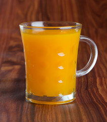 orange juice on a background