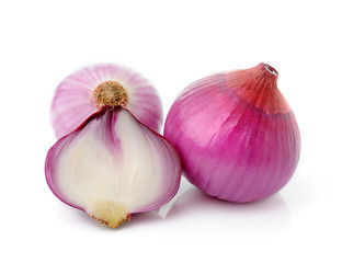 shallots isolated on white background