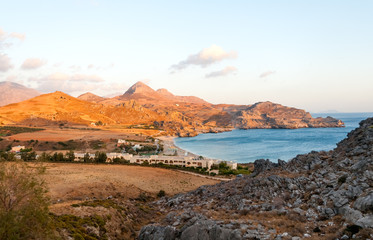 Landscape with sea view in Crete, Greece