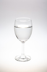 A Glass of Water on white background