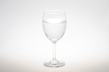 A Glass of Water on white background