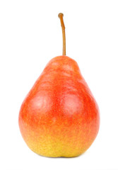 Juicy Ripe Pear Isolated on White Background