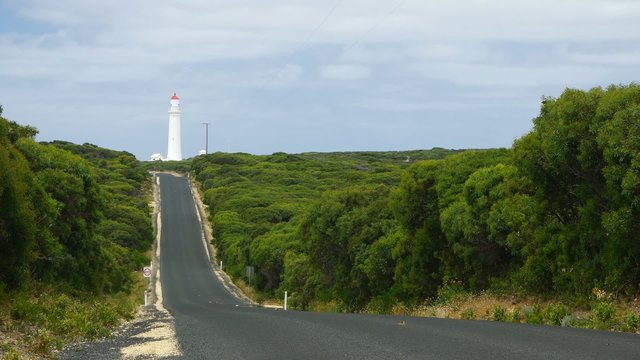 Lighthouse and road to it