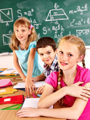 School children girl and boy.