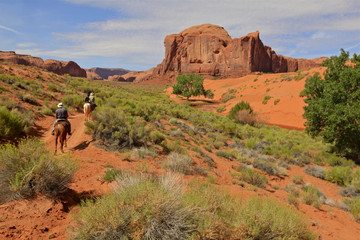 randonnée à cheval à Monument Valley, Arizona