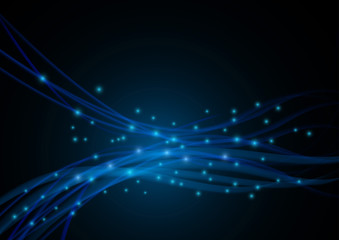 Wired background - blue energy