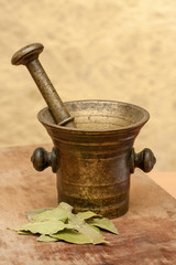 Bronze mortar and pestle