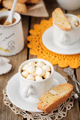 A Cup of Hot Chocolate with Pumpkin Biscotti