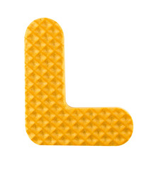L letter, Alphabet isolated on white background