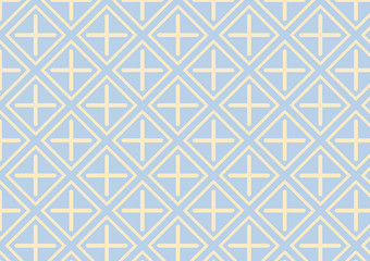 Plus Sign and Rectangle Pattern on Pastel Color