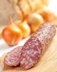 Salami and onions