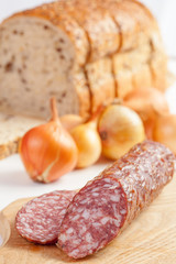 salami and onions