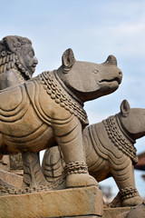 Fototapeta premium Buddhist stone statues in Bhaktapur, Nepal