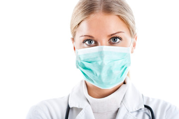 Doctor with protective mask