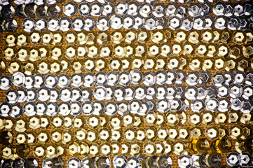 golden and silver sequins fabric